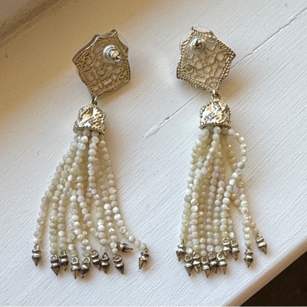 Kendra Scott Misha Tassel Earrings - Mother of Pearl - Picture 2 of 2